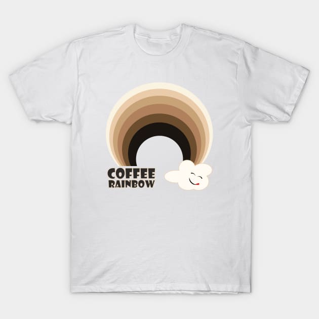 Coffee Rainbow T-Shirt by aceofspace